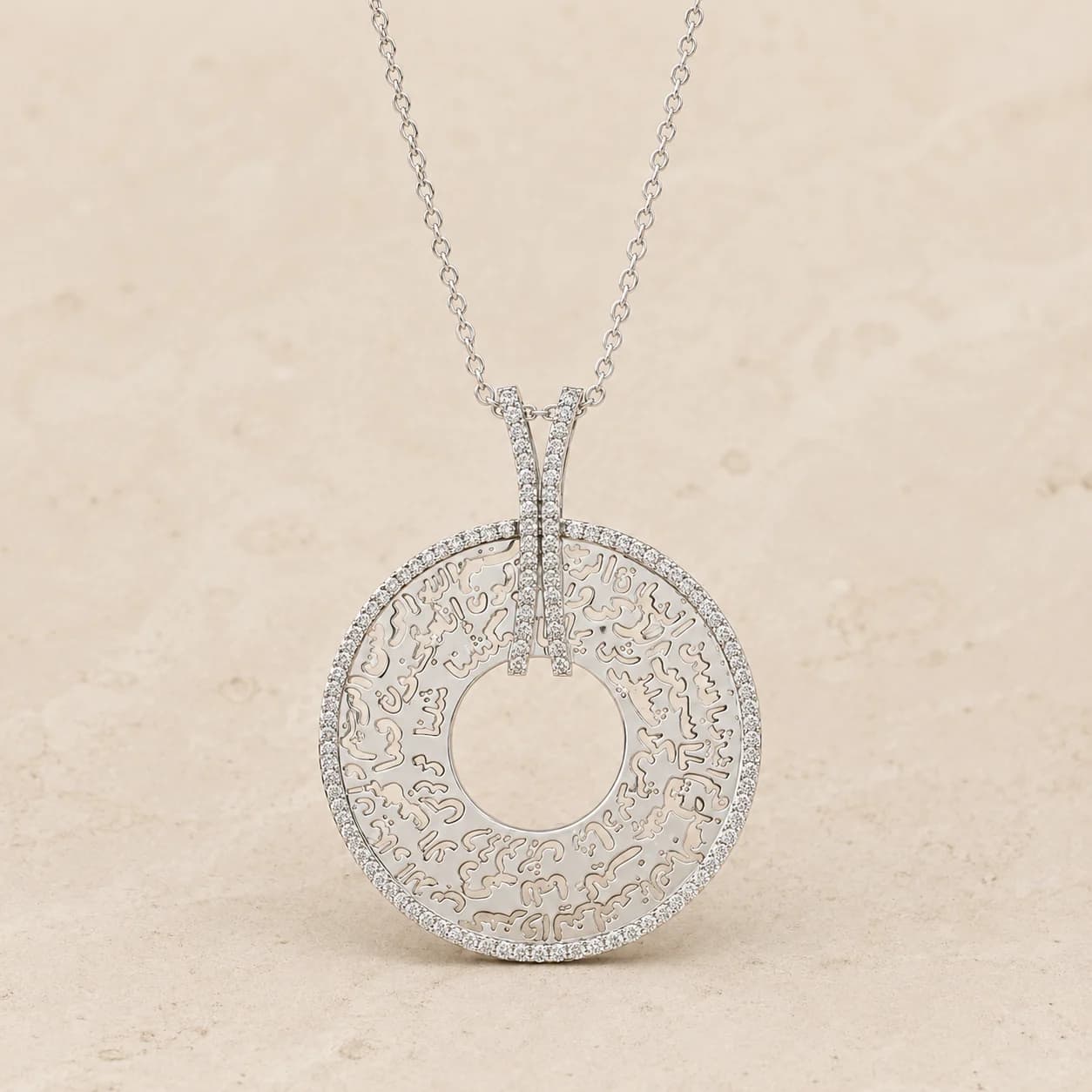 Calligraphy Openwork Pendant